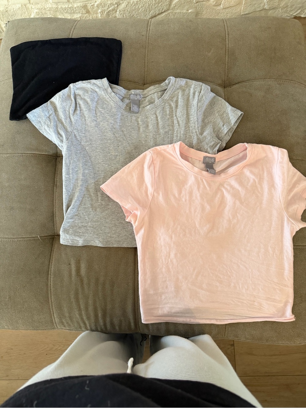 Girls' Short Sleeve baby Tees - Pink and Gray and Black
